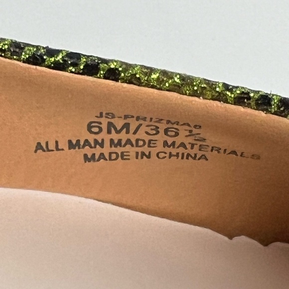 Jessica Simpson Prizma D’Orsay Stiletto Pump Green Animal Print Shimmer 6M - Picture 13 of 13
